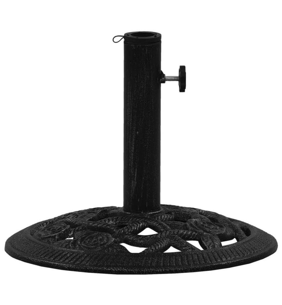 Socle de parasol Noir 40x40x32 cm Fonte