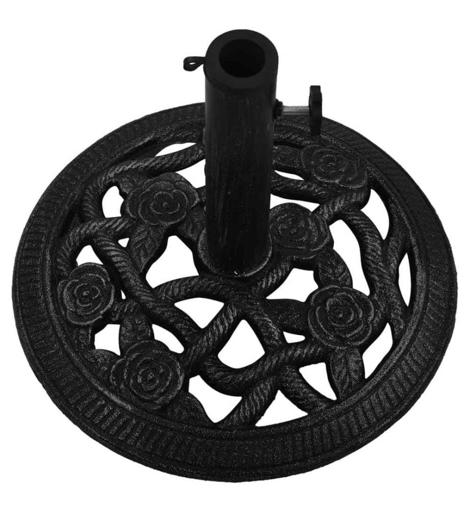 Socle de parasol Noir 40x40x32 cm Fonte