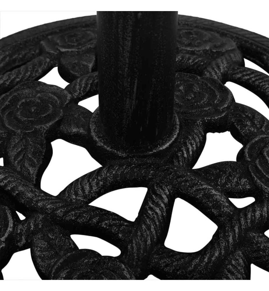 Socle de parasol Noir 40x40x32 cm Fonte
