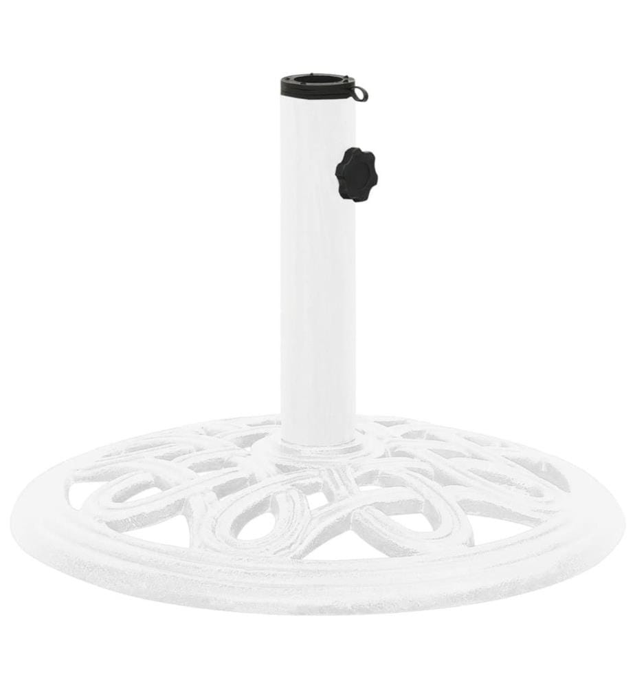 Socle de parasol Blanc 40x40x32 cm Fonte