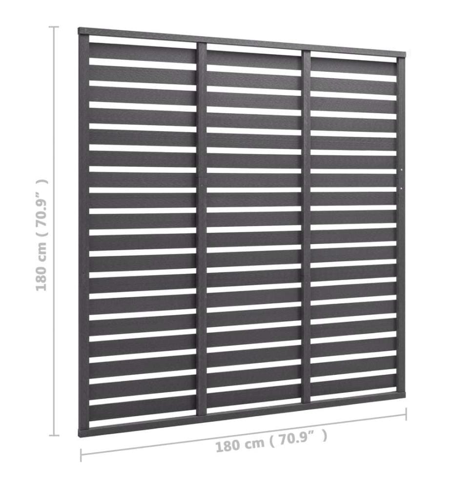 Zaunelement WPC 180 x 180 cm Grau