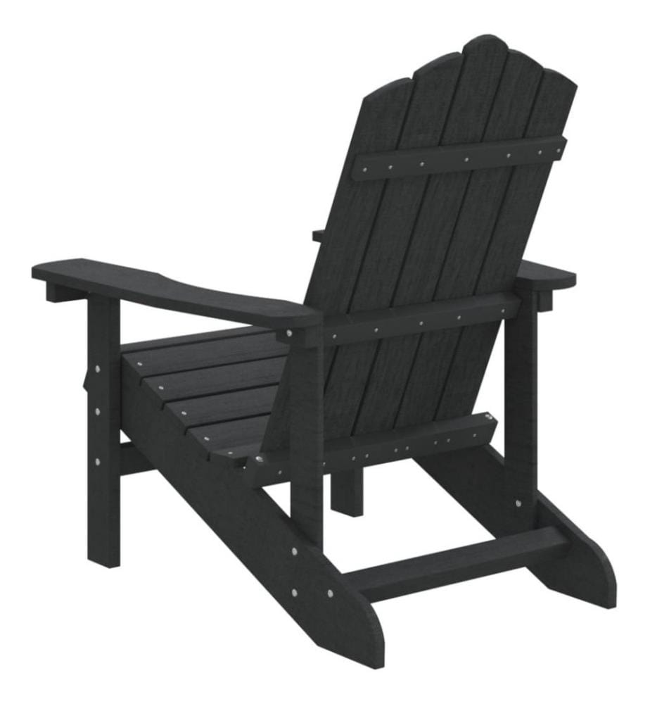Chaise Adirondack de jardin PEHD Anthracite