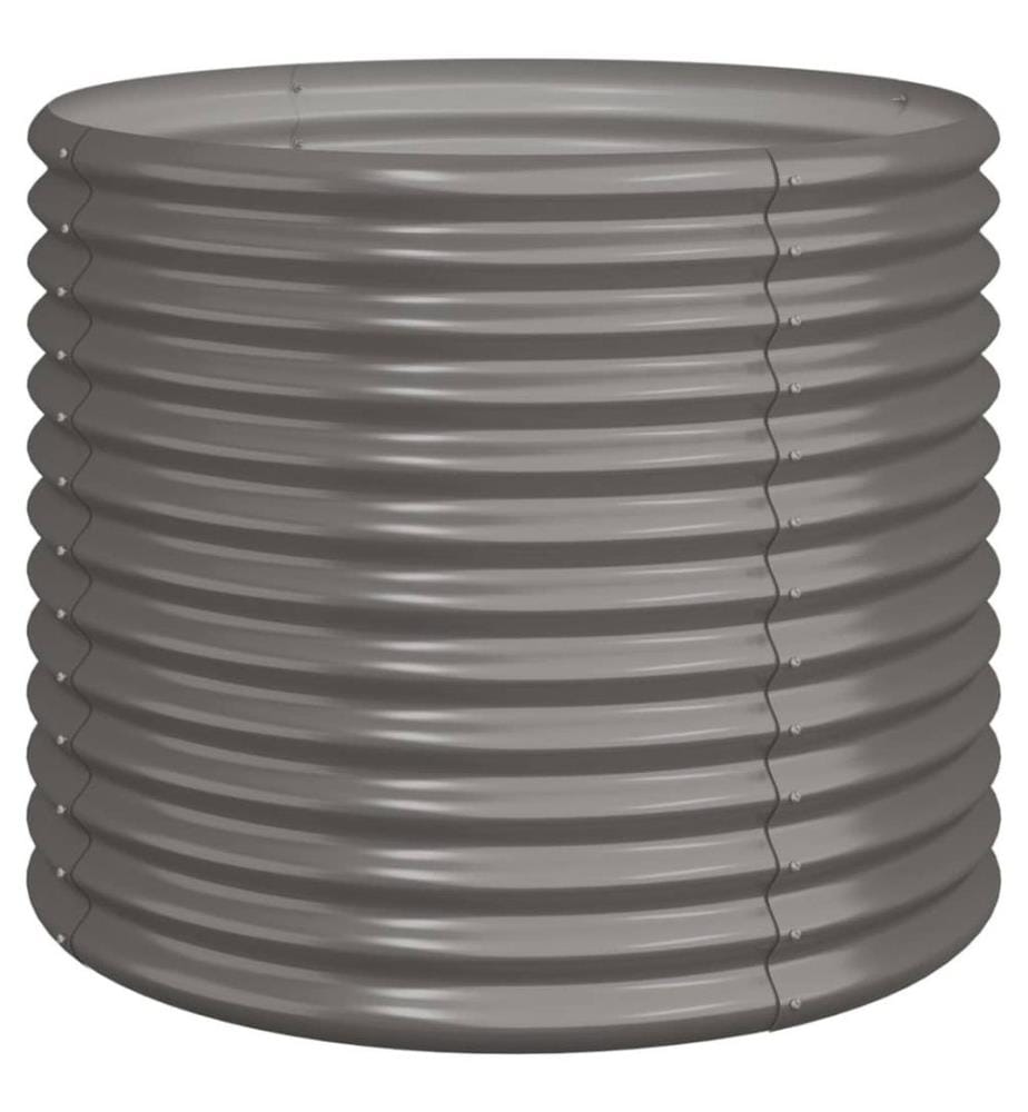 Jardinière de jardin Acier enduit de poudre 80x80x68 cm Gris
