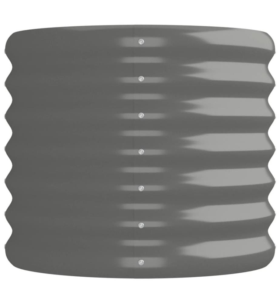 Hochbeet Pulverbeschichteter Stahl 152x40x36 cm Grau