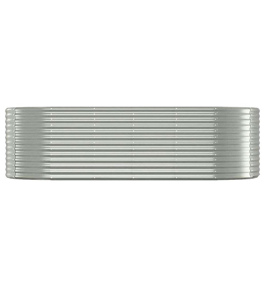 Lit surélevé de jardin Acier enduit de poudre 249x100x68cm - Gris Clair