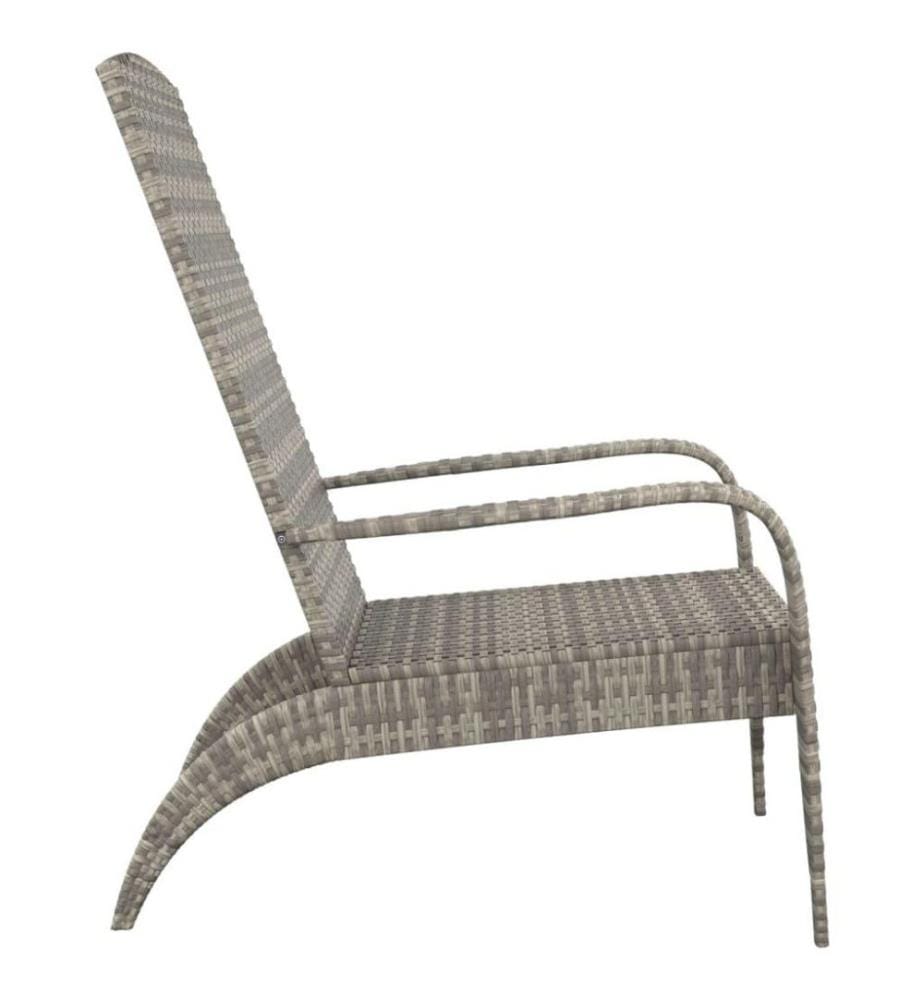 Adirondack-Gartenstuhl Grau Poly Rattan