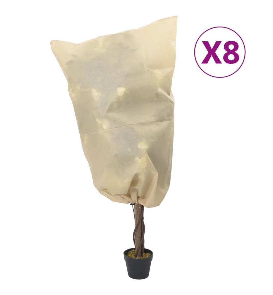 Wintervlies mit Kordelzug 8 Stk. 70 g/m² 0,8x1,2 m