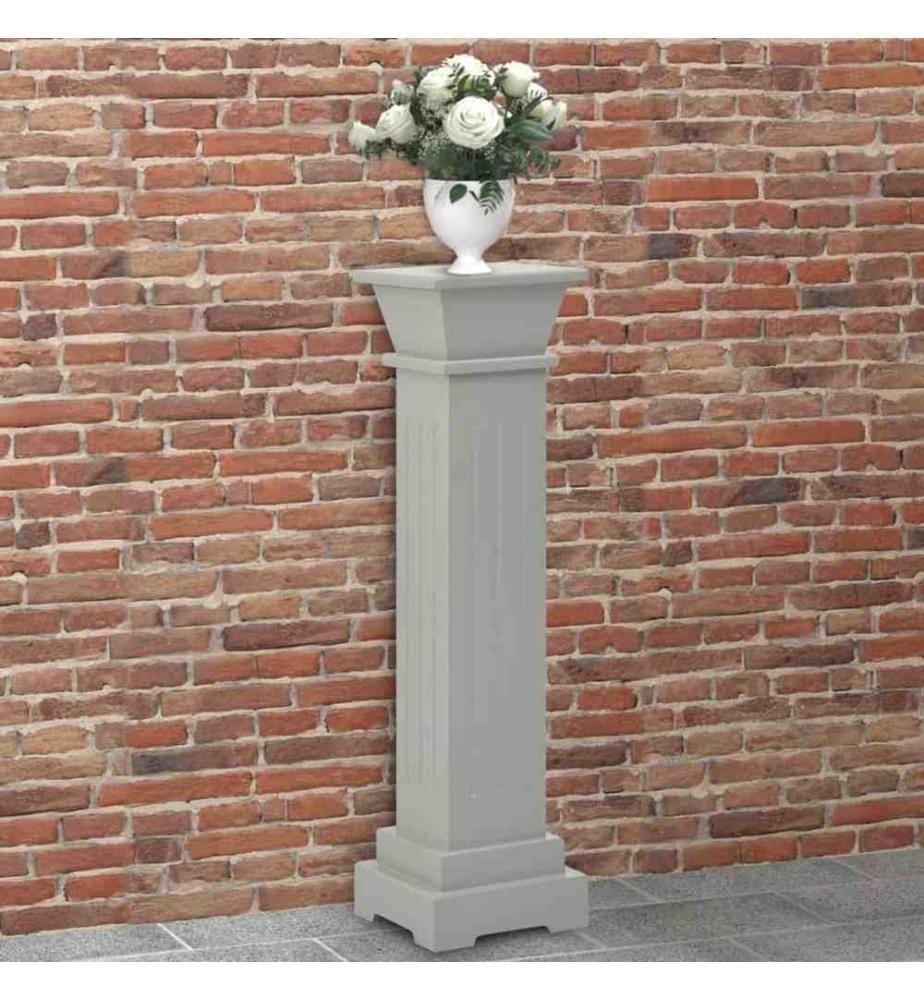 Klassischer Säulen-Pflanzenständer Grau 17x17x66 cm MDF