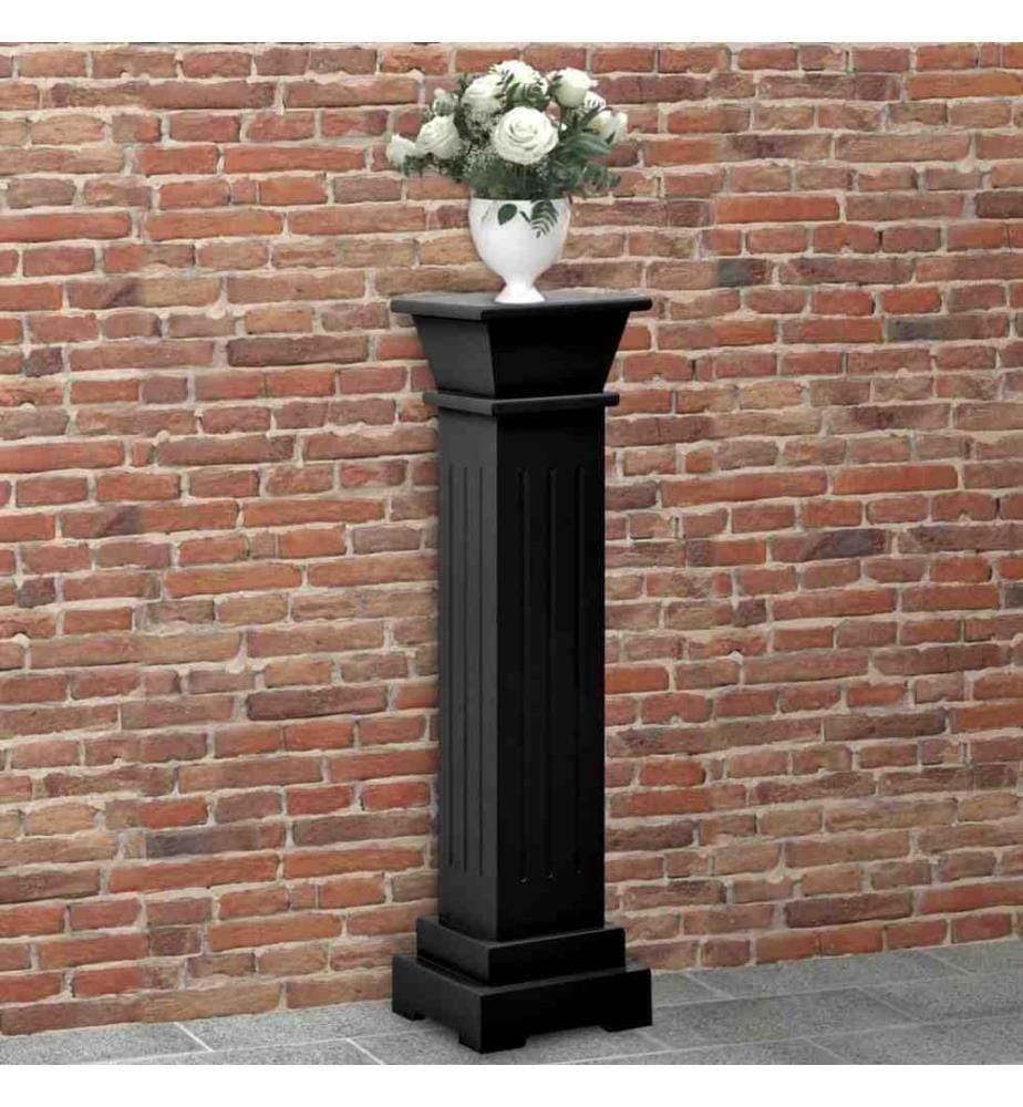 Klassischer Säulen-Pflanzenständer Schwarz 17x17x66 cm MDF