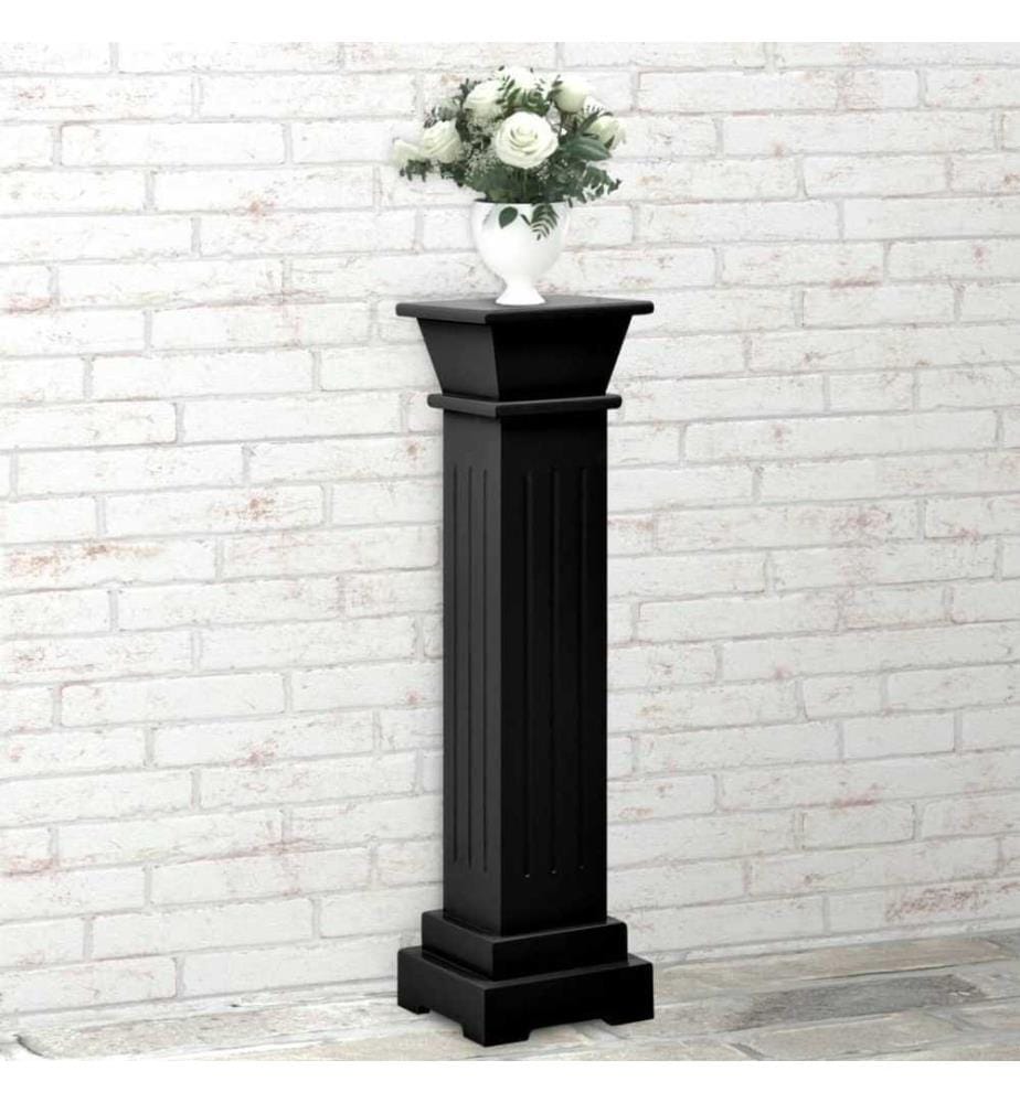 Klassischer Säulen-Pflanzenständer Schwarz 17x17x66 cm MDF