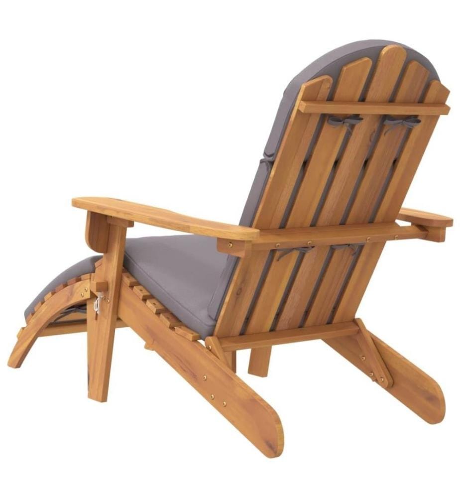 Adirondack-Gartenstuhl mit Fussstütze Massivholz Akazie