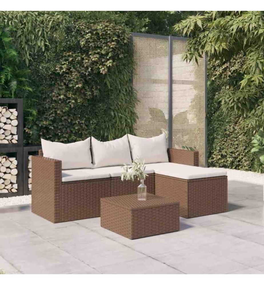 Salon de jardin Marron Résine tressée