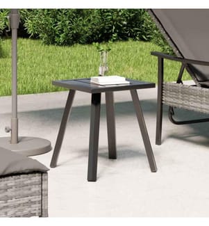 Table de jardin anthracite 34x34x38 cm acier