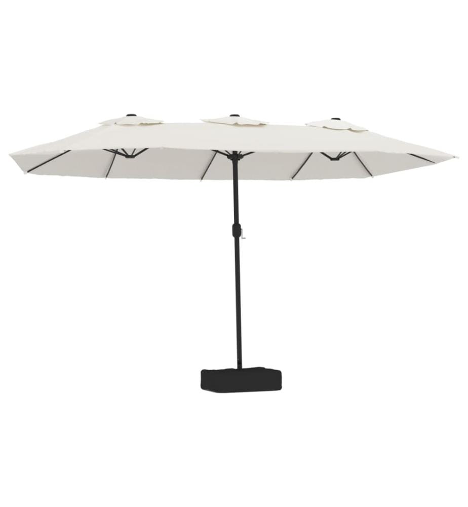 Parasol à double tête blanc sable 449x245 cm