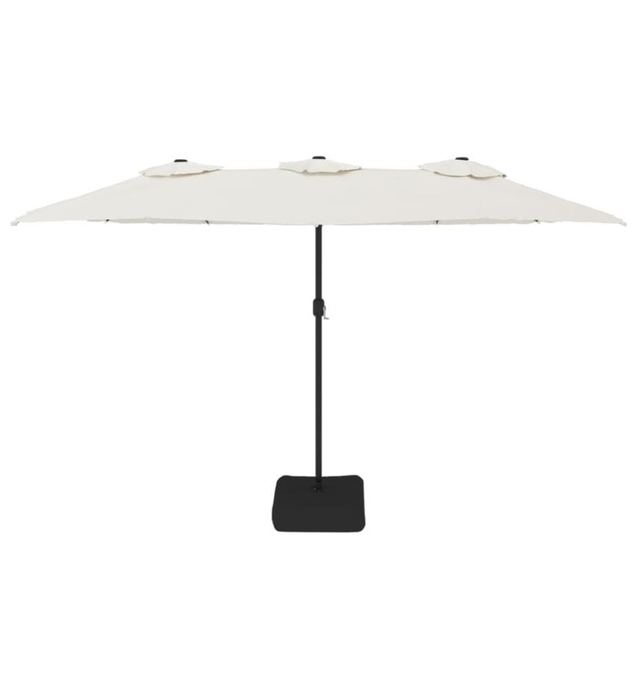 Parasol à double tête blanc sable 449x245 cm