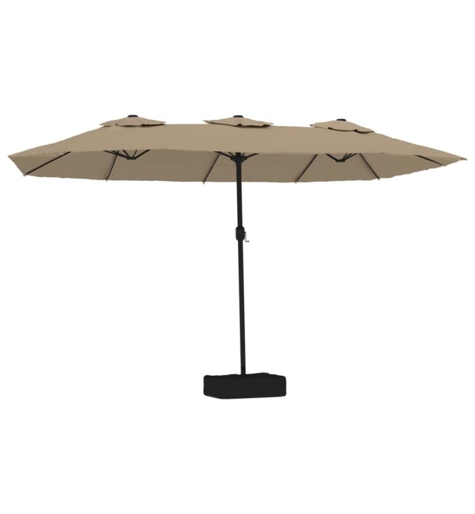 Parasol à double tête taupe 449x245 cm