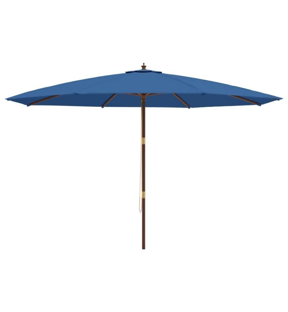 Sonnenschirm mit Holzmast Azurblau 400x273 cm