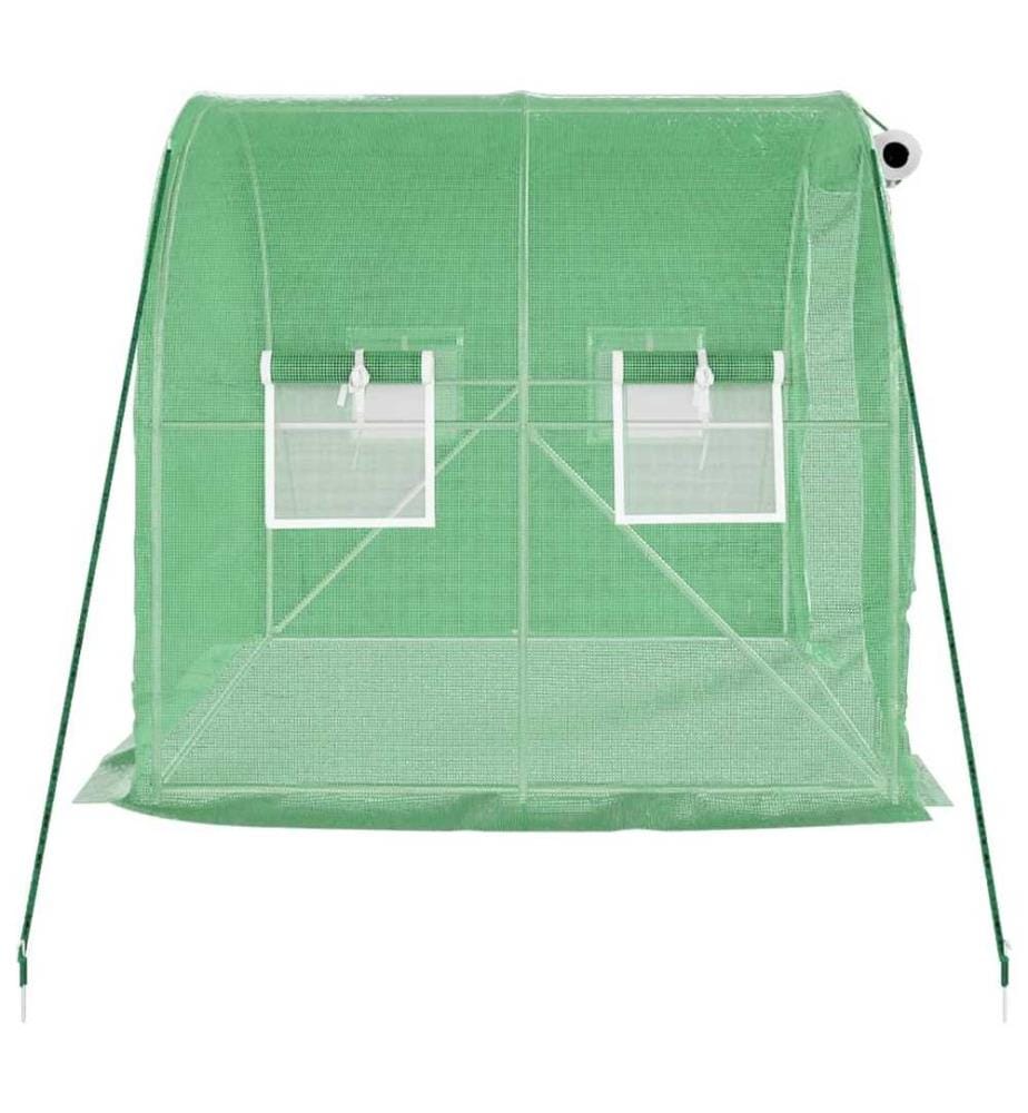 Gewächshaus mit Stahlrahmen Grün 4 m² 2x2x2 m
