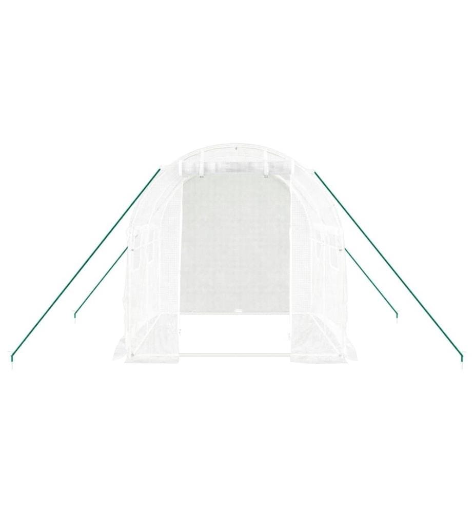 Gewächshaus mit Stahlrahmen Weiss 4 m² 2x2x2 m