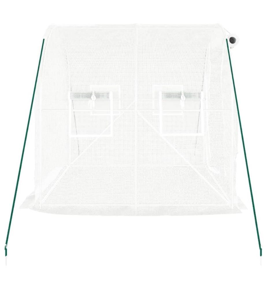 Gewächshaus mit Stahlrahmen Weiss 4 m² 2x2x2 m