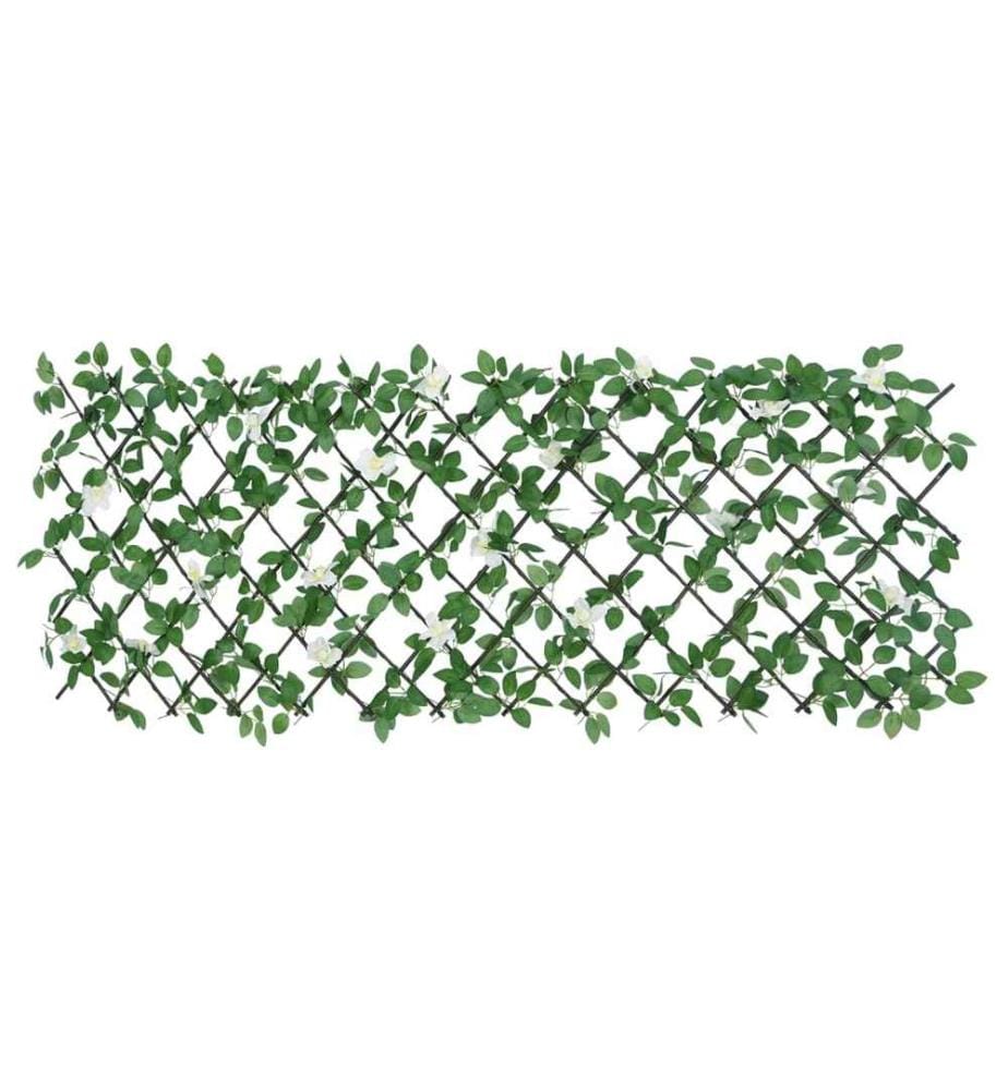 Treillis de lierre artificiel extensible vert 186x30 cm