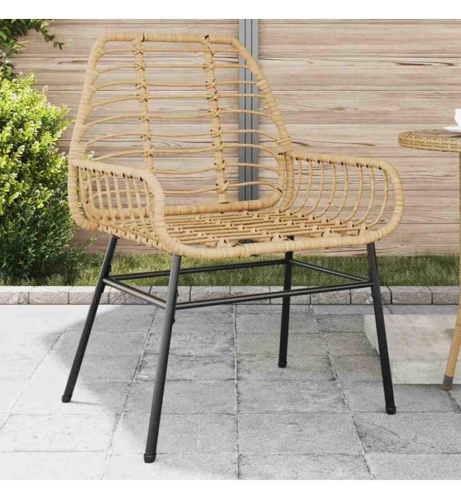 Gartenstühle 2 Stk. Braun Poly Rattan