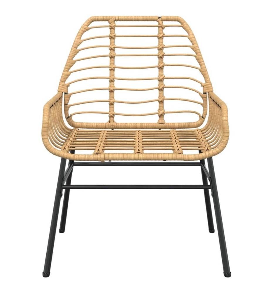 Gartenstühle 2 Stk. Braun Poly Rattan