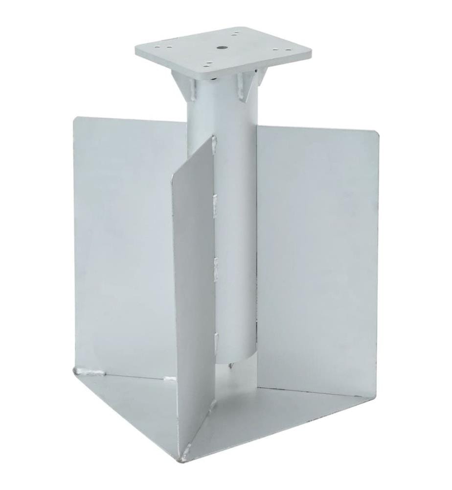 Base de parasol enterré argenté 27,5x27,5x45 cm acier