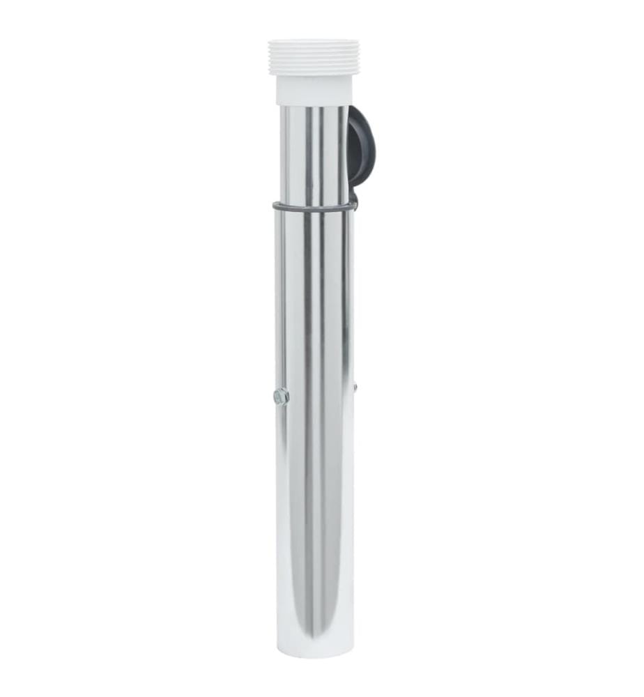 Base de parasol enterrée pour mât 40-50 mm argenté aluminium