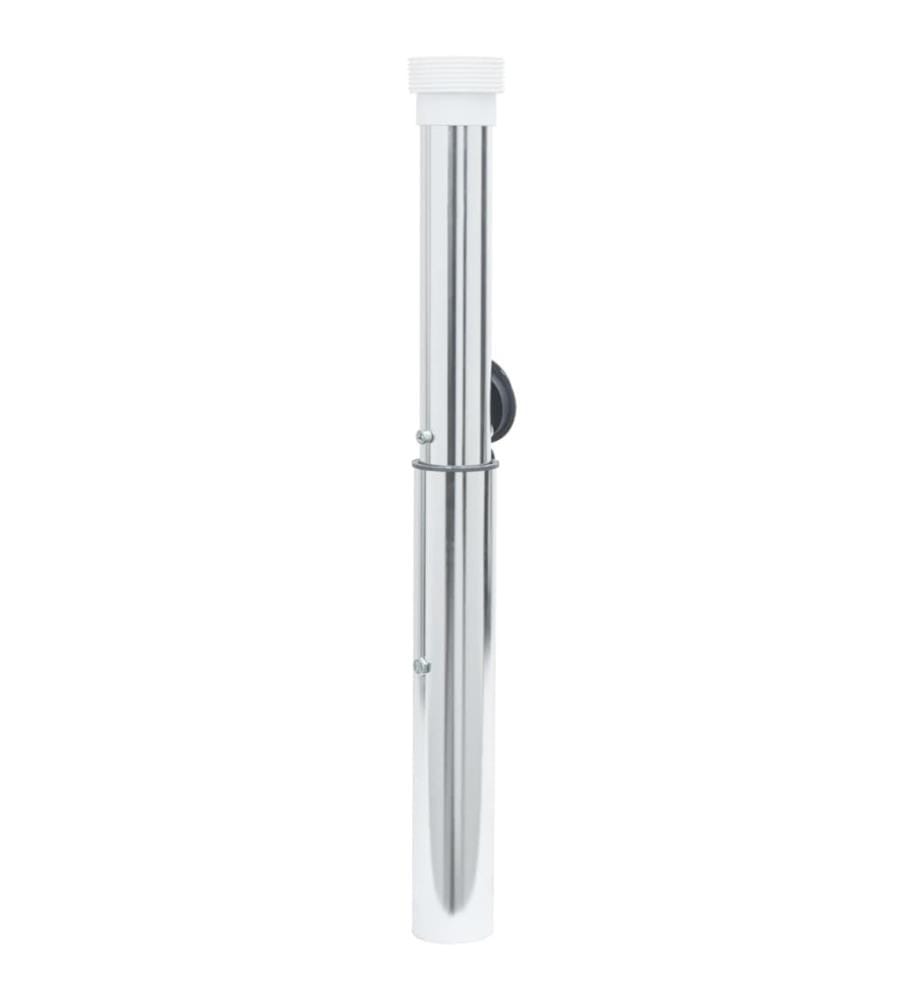 Base de parasol enterrée pour mât 40-50 mm argenté aluminium