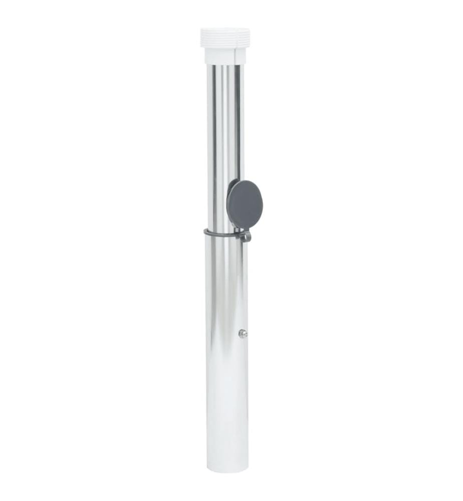 Base de parasol enterrée pour mât 40-50 mm argenté aluminium