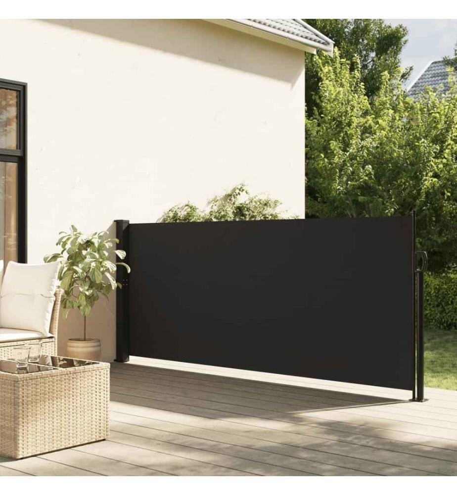 Seitenmarkise Ausziehbar Schwarz 100x500 cm