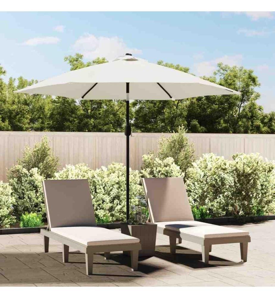 Sonnenschirm Strandschirm Sonnenschutz Garten Schirm Sandweiss 3m