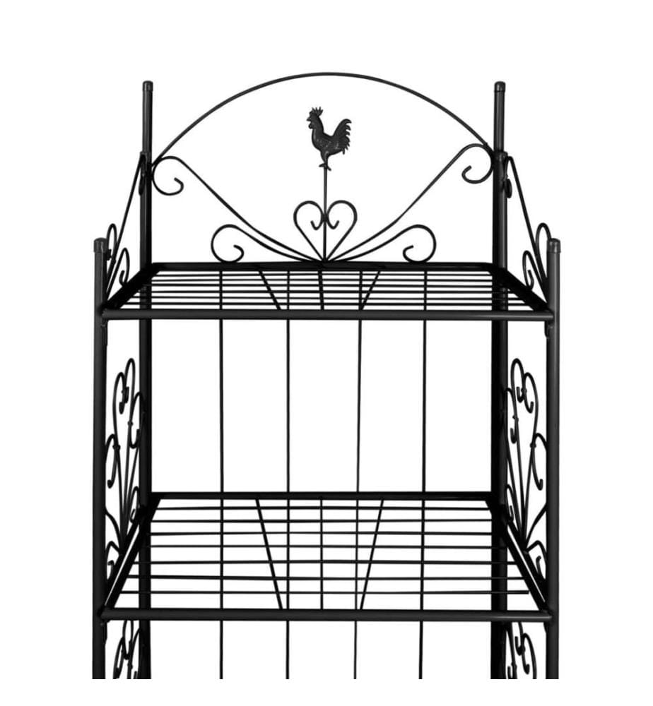 Pflanzentreppe Blumenregal Blumenständer schwarz