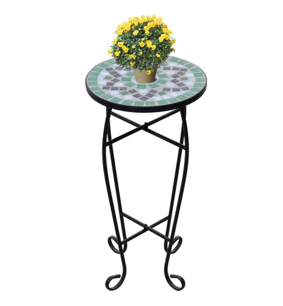 Table d'appoint Mosaïque Vert et blanc
