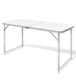 Campingtisch zusammenklappbar höhenverstellbar Aluminium 120 x 60 cm