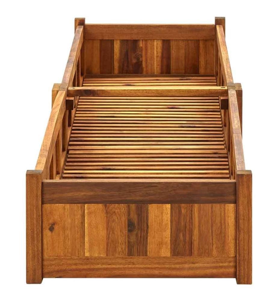 Garten-Hochbeet Akazienholz 200x50x25 cm