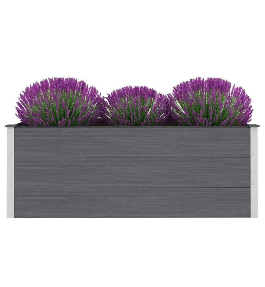 Garten-Hochbeet WPC 150 x 50 x 54 cm Grau