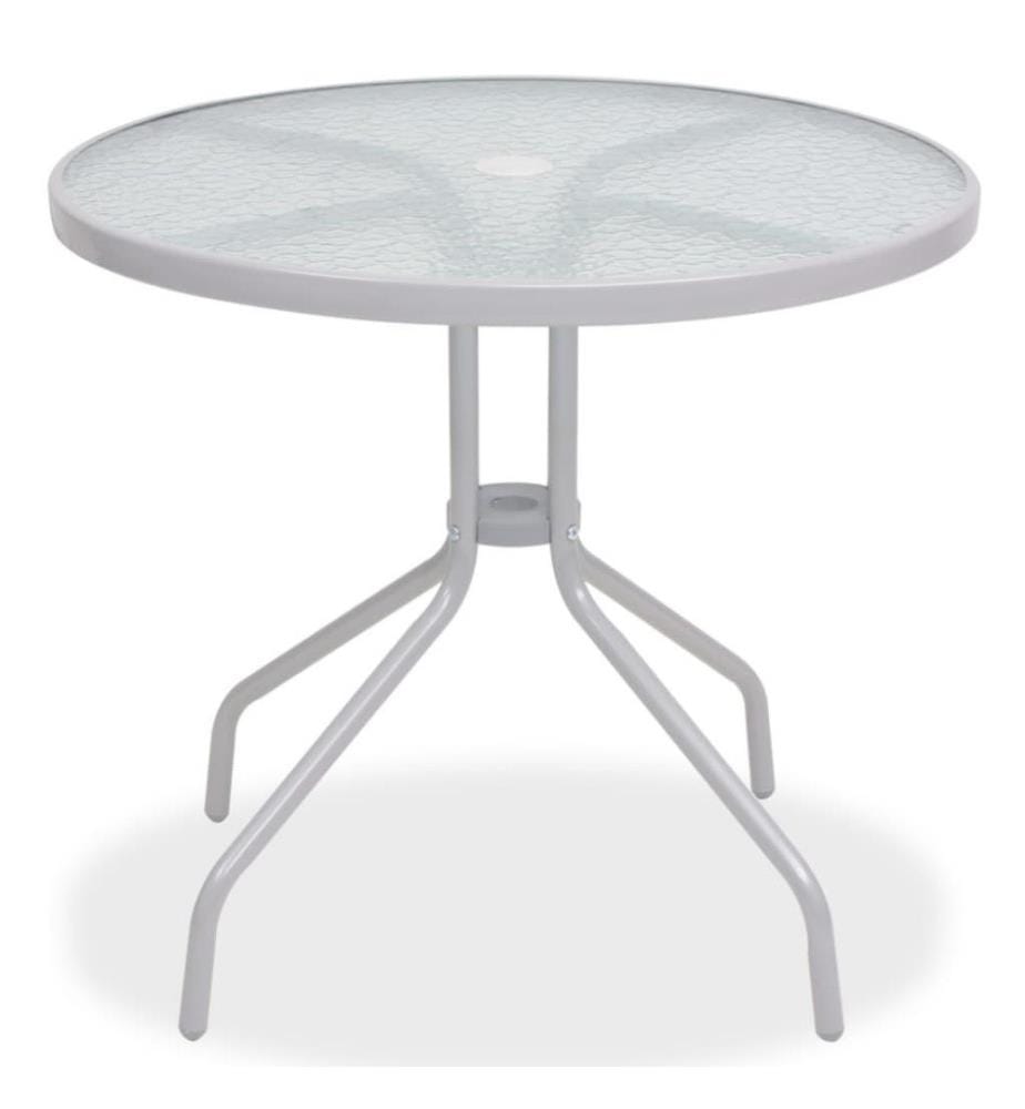 Mobilier à dîner d'extérieur 6 pcs Acier et textilène Gris