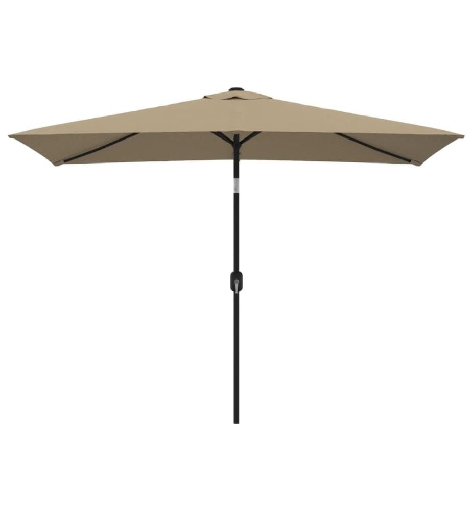 Parasol avec mât en métal 300 x 200 cm Taupe