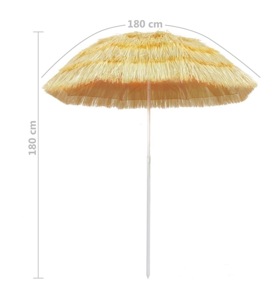Parasol de plage Naturel 180 cm Style hawaïen