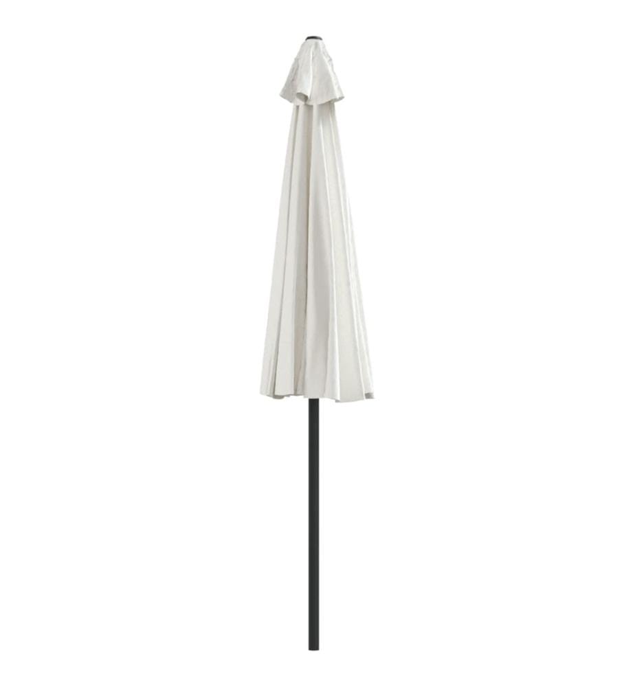 Parasol de balcon avec mât en aluminium Sable 270x144 cm Demi
