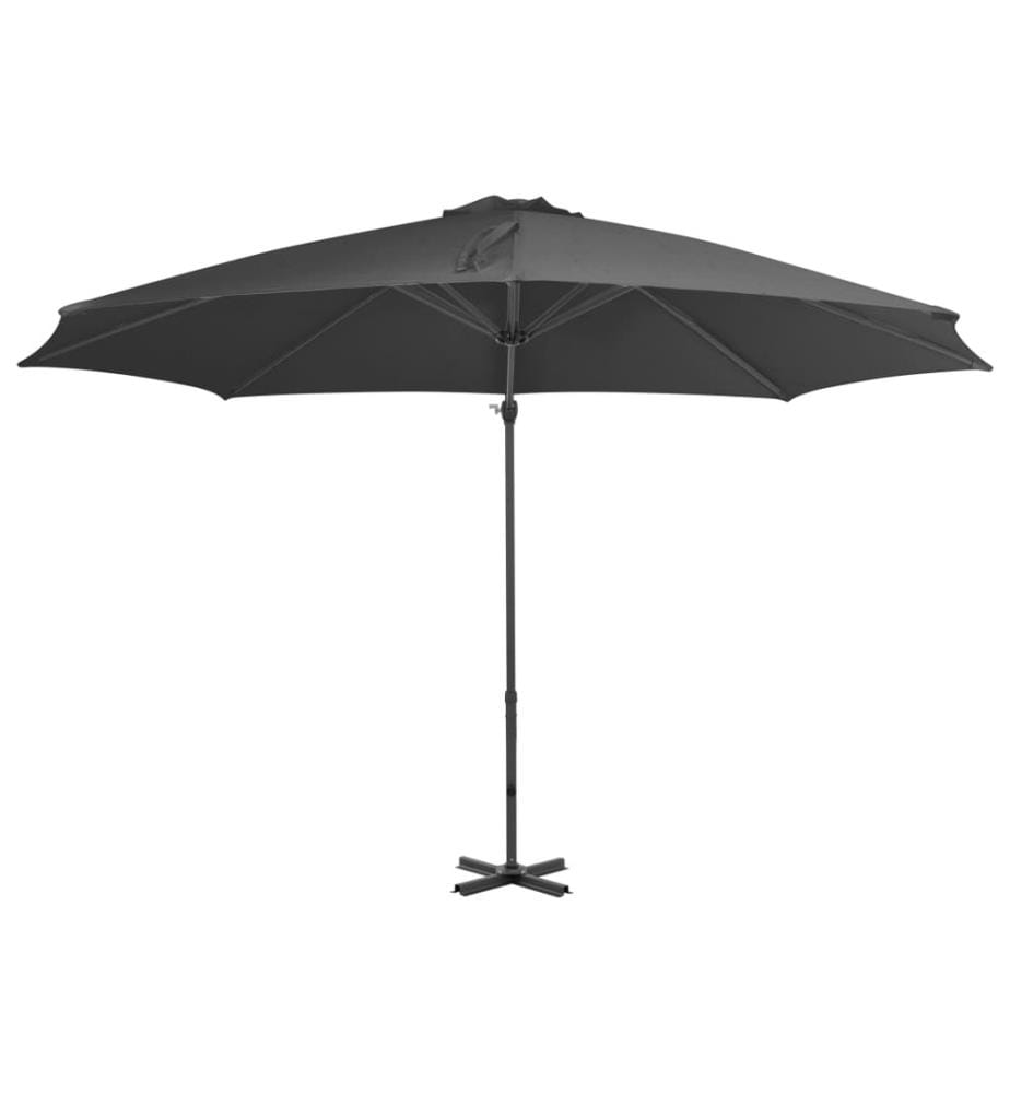 Ampelschirm mit Aluminium-Mast Anthrazit 300 cm