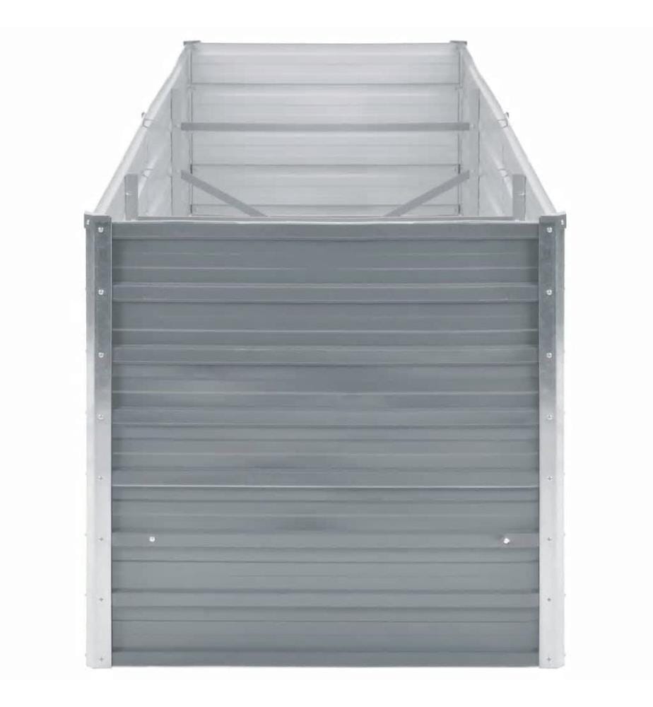 Garten-Hochbeet Verzinkter Stahl 240x80x77 cm Grau