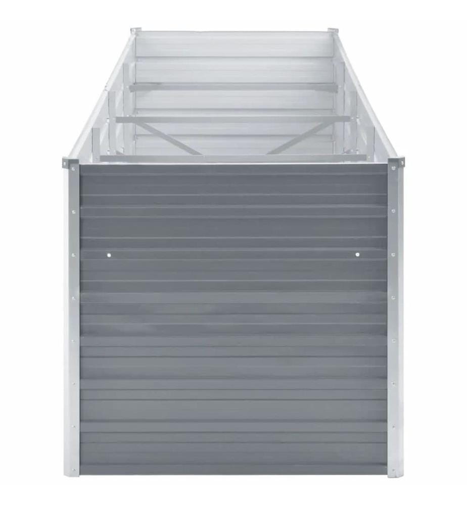 Garten-Hochbeet Verzinkter Stahl 320x80x77 cm Grau