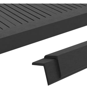 Winkelleisten 5 Stk. WPC 170 cm Schwarz