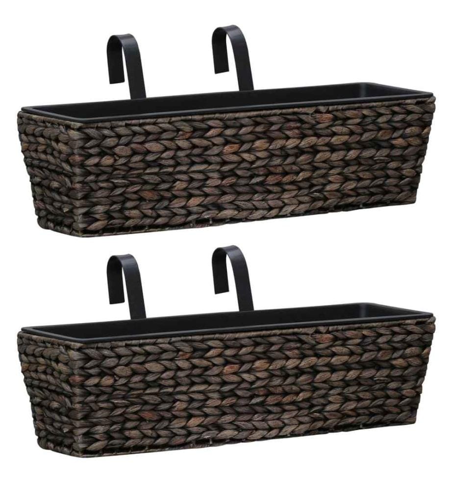 Jardinières 2 pcs Jacinthe d'eau Marron