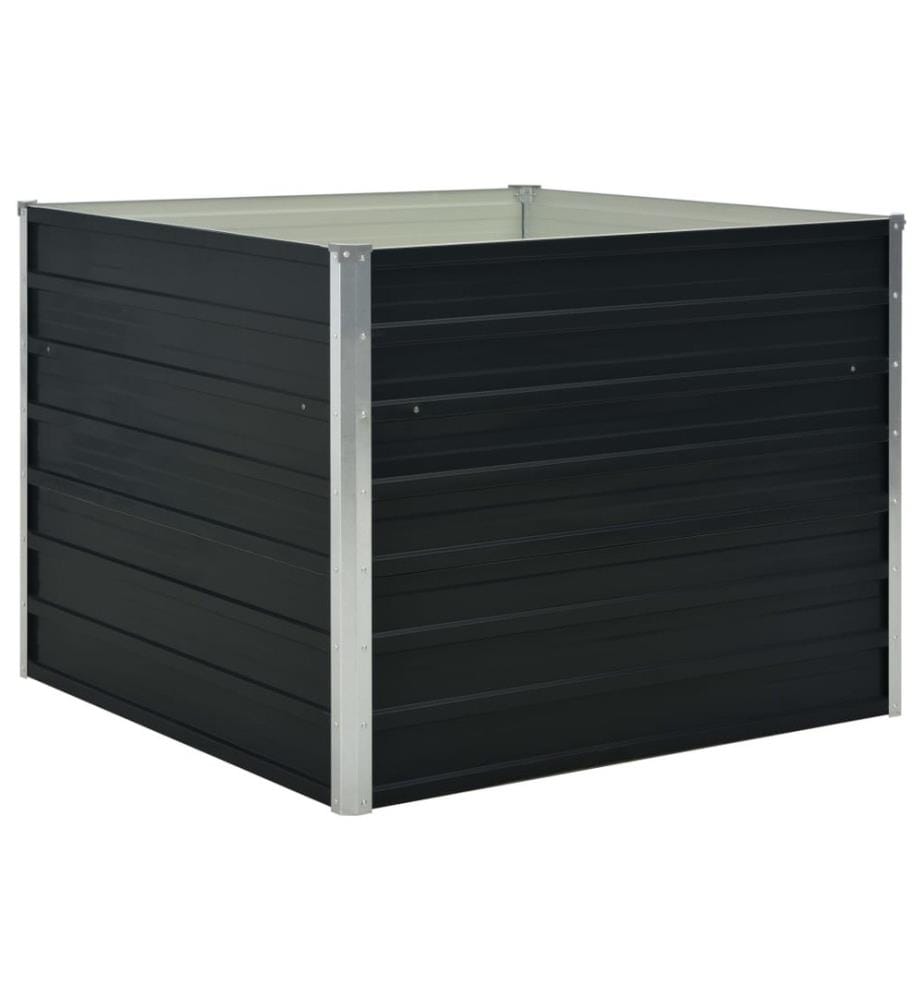 Hochbeet Anthrazit 100 x 100 x 77 cm Verzinkter Stahl