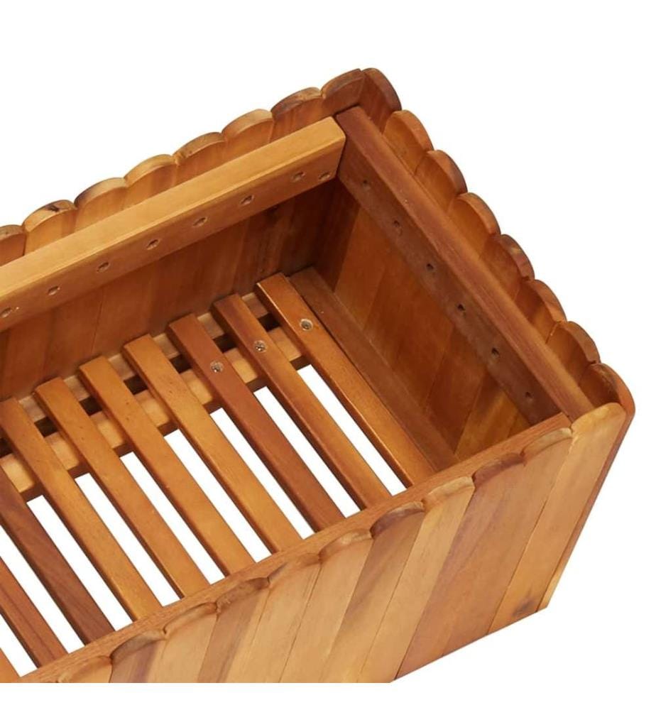 Lit surélevé de jardin 150x30x25 cm Bois massif d'acacia