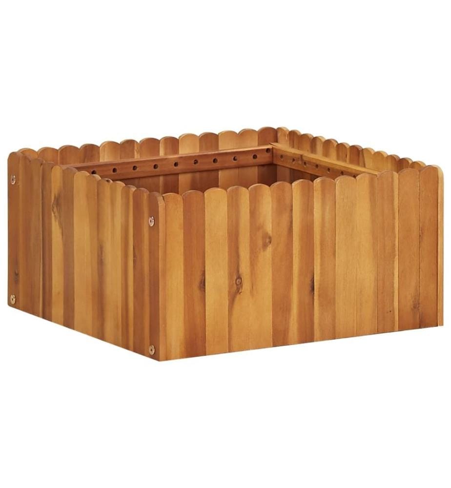 Garten-Hochbeet 50 x 50 x 25 cm Massivholz Akazie